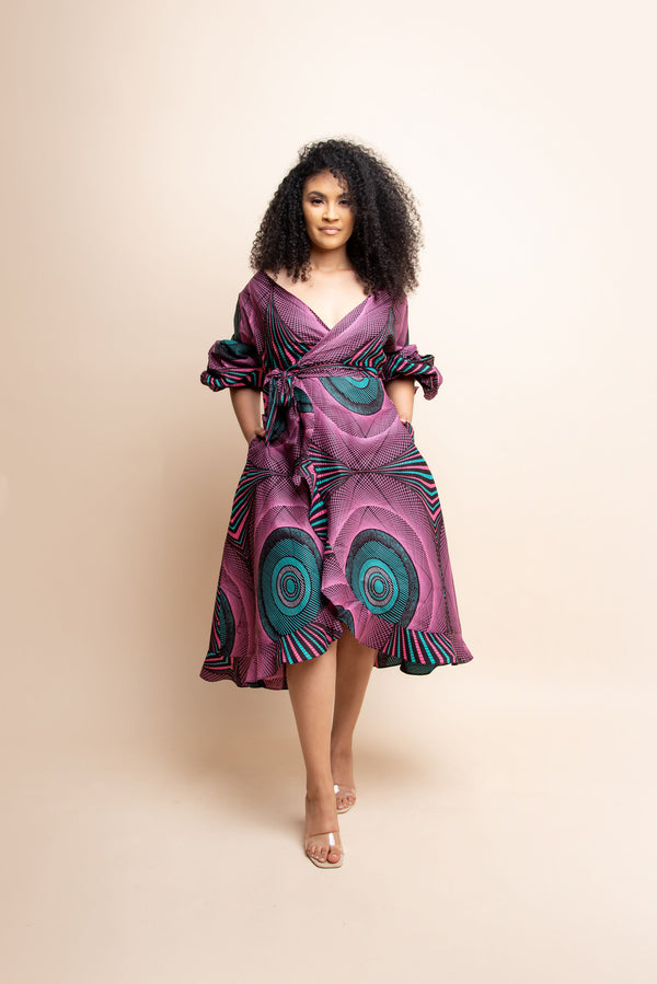 CHIDERA African Print Wrap Dress