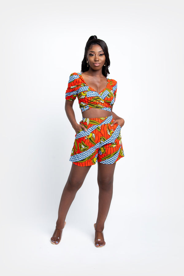 MONIFA African Print Shorts