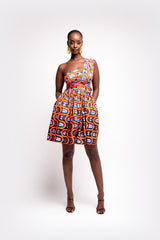 SERWA African Print Mini Infinity dress