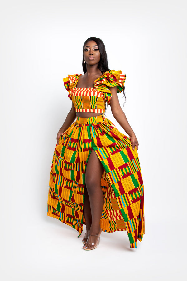 ASHANTI African Print Maxi Skirt