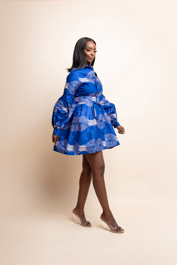 KOYA African Print jacket Mini Dress