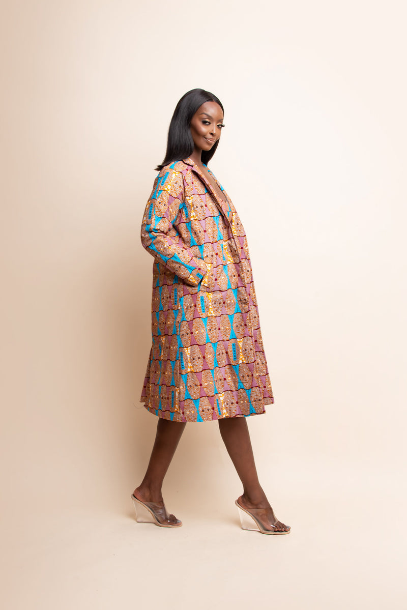 LAYO African Print Trench COAT