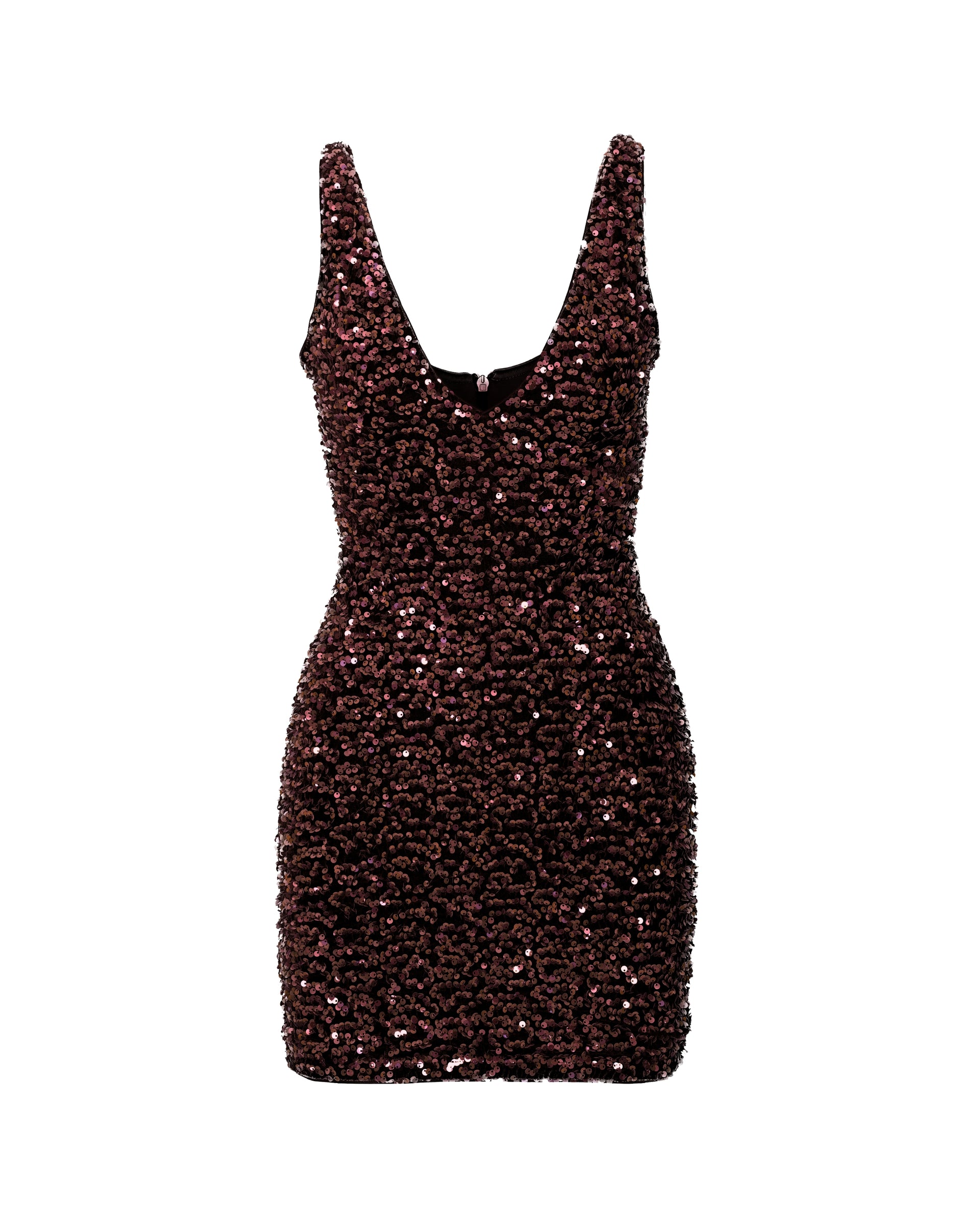 LEILA Mini Sequin Dress in BRONZITE – OFUURE