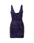 LEILA Mini Sequin Dress in TANZANITE