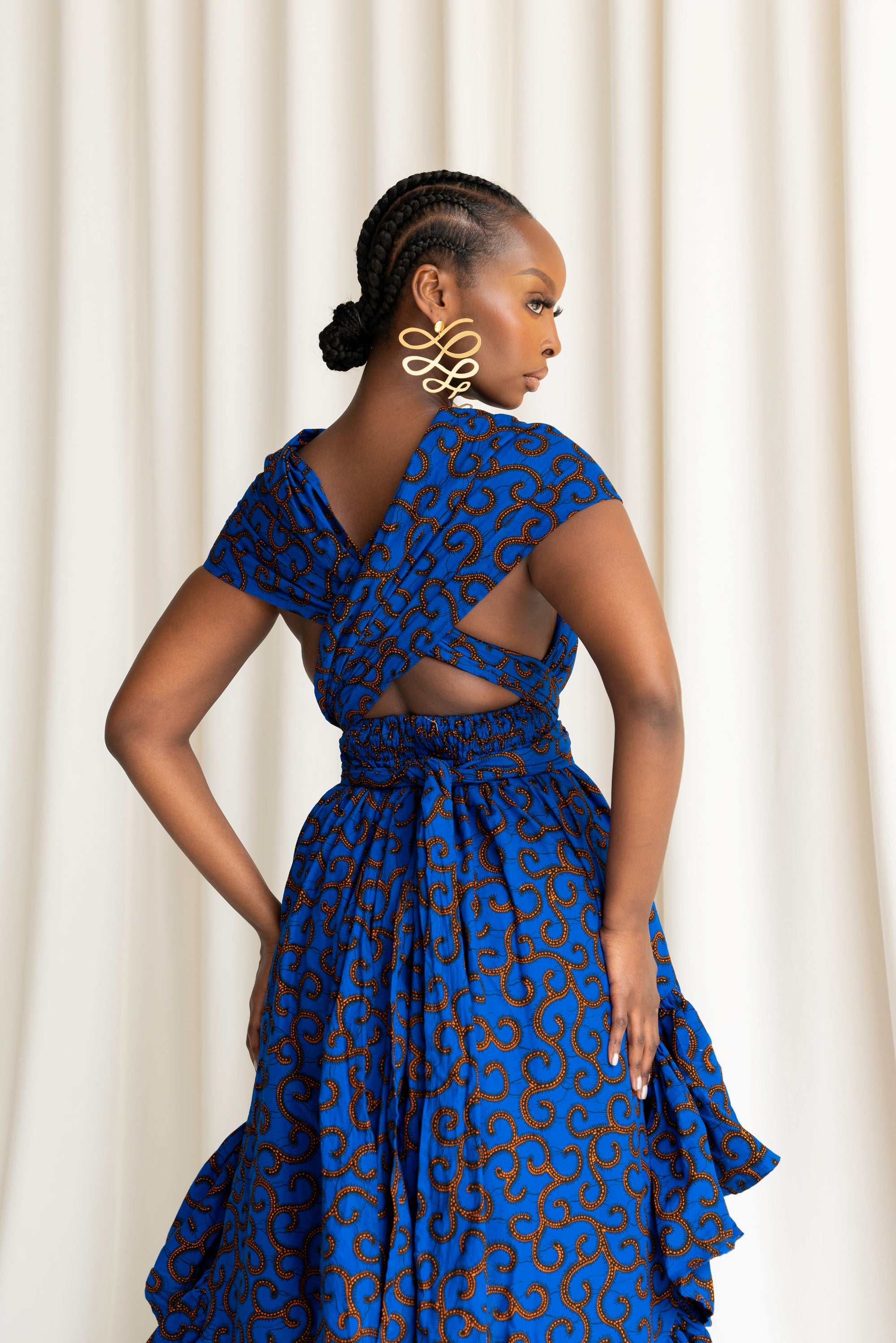 LOLO African Print Hi-low Infinity Dress