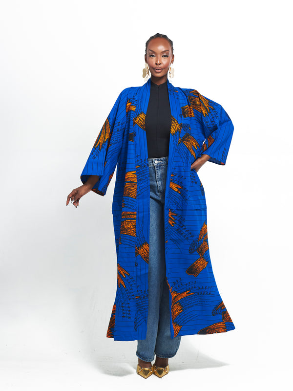TORI African Print Kimono