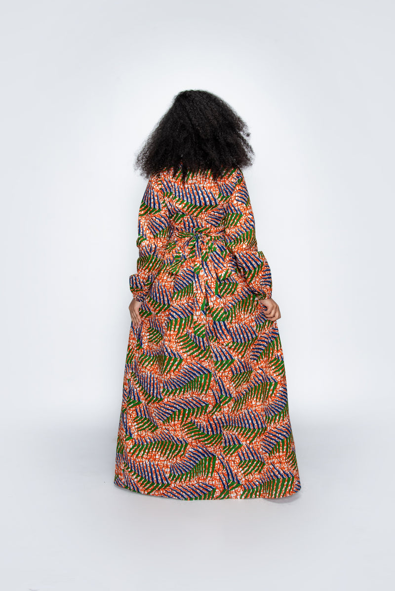 NADIA African Print WRAP Maxi Dress