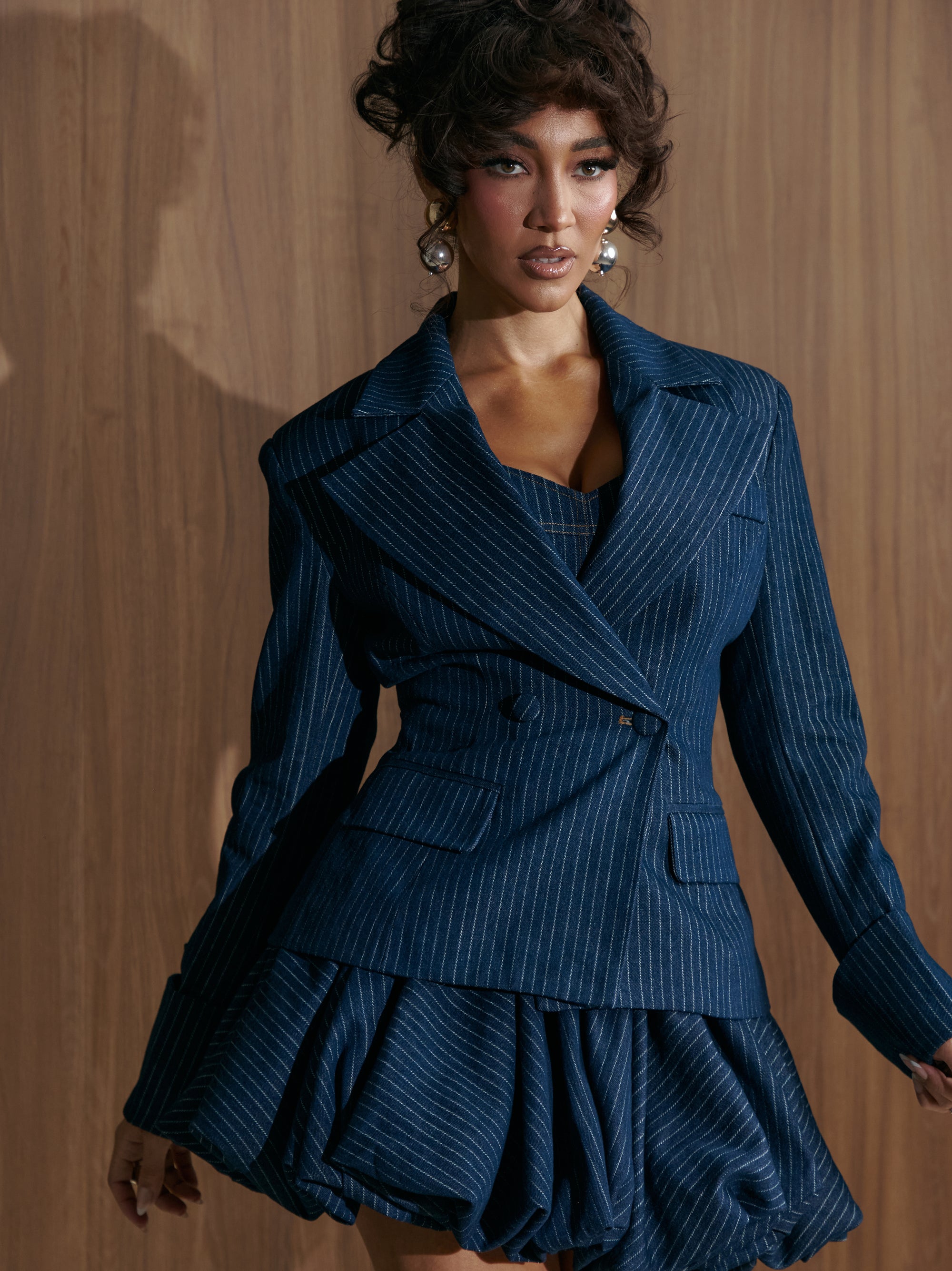 Denim Pinstripe KAIA Blazer