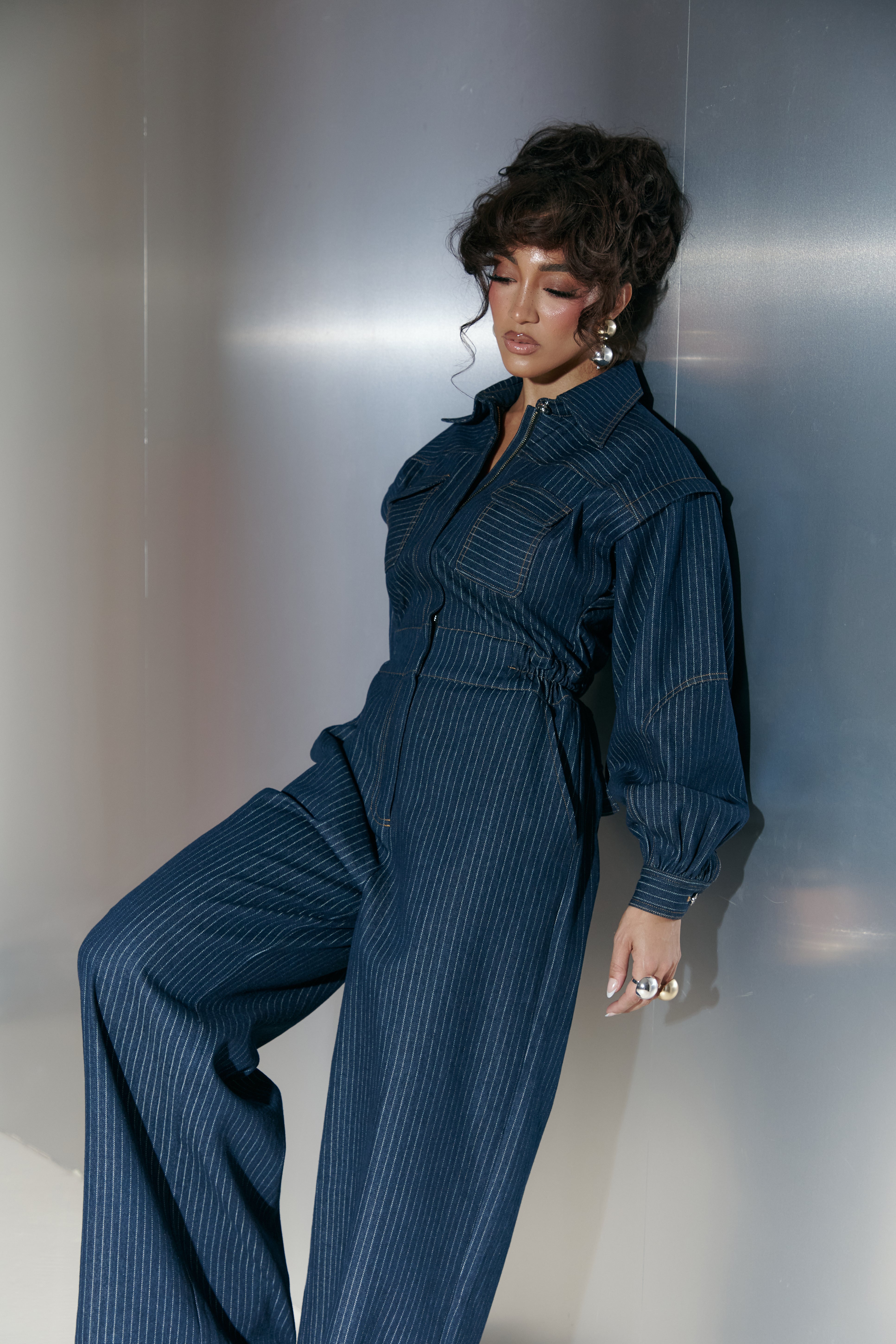 パンツ JULIUS 18SS 007JSM3 Parking Jumpsuit Denim Pinstripe JAKKI Jumpsuit – OFUURE