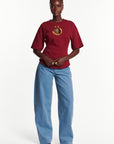 BURGUNDY Ö SHIRT in Gold