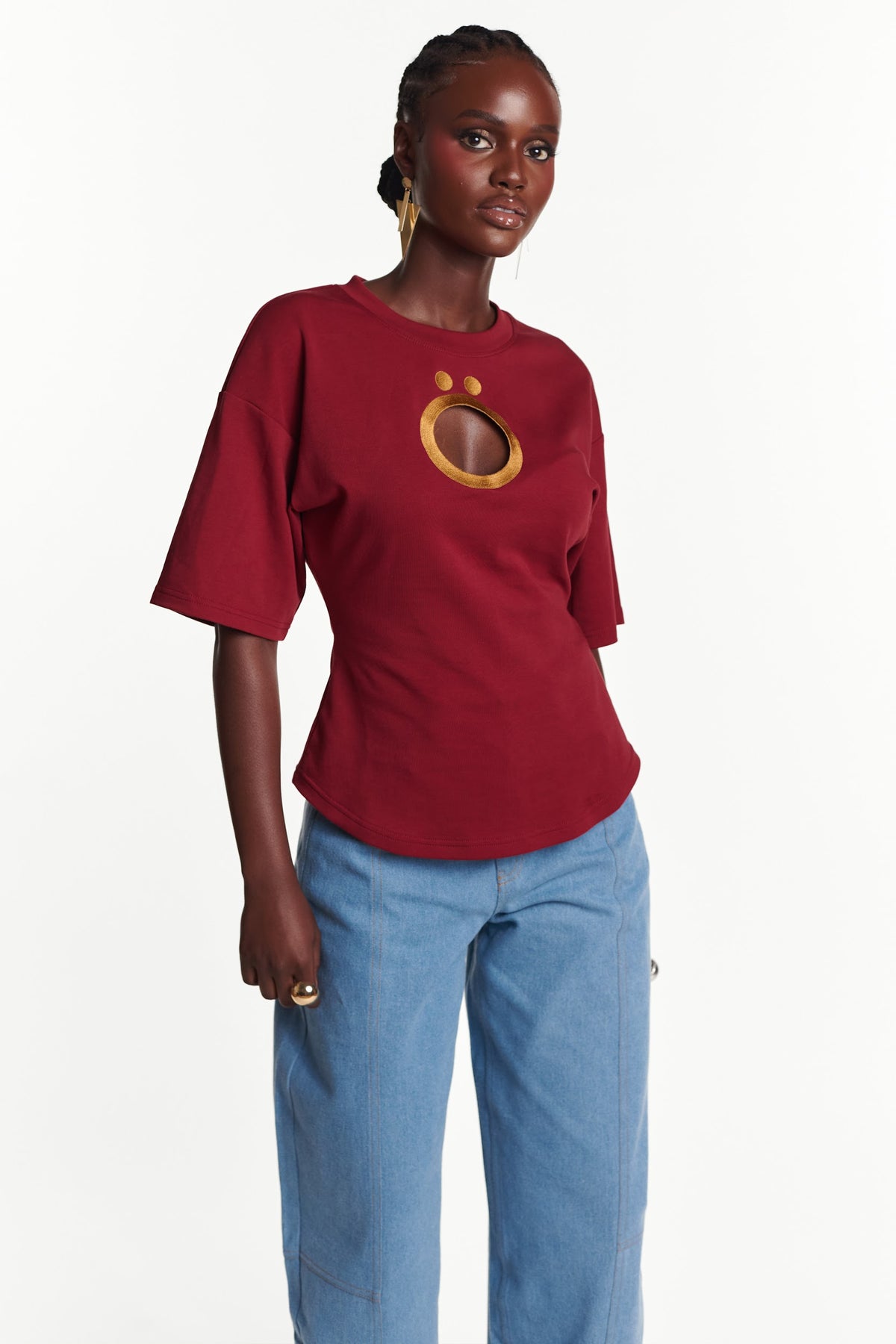 BURGUNDY Ö SHIRT in Gold