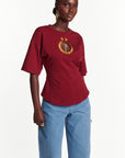 BURGUNDY Ö SHIRT in Gold