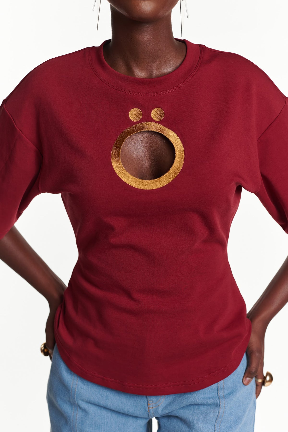 BURGUNDY Ö SHIRT in Gold