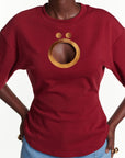 BURGUNDY Ö SHIRT in Gold