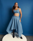 Light Denim SABINA Handkerchief Skirt