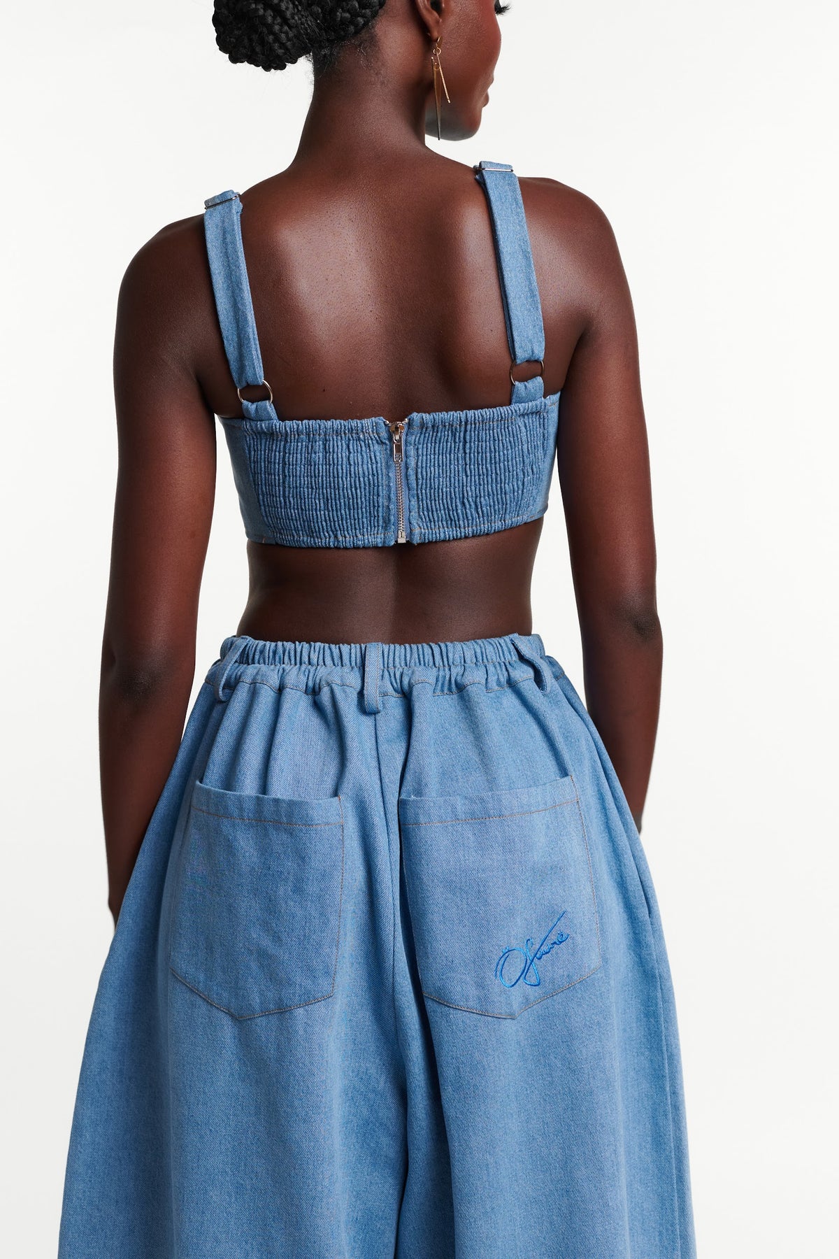 Light Denim SERENA Crop Top