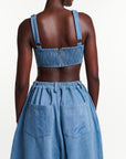 Light Denim SERENA Crop Top