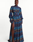 ANU BLUE MAXI SHIRT DRESS