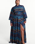ANU BLUE MAXI SHIRT DRESS