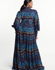ANU BLUE MAXI SHIRT DRESS