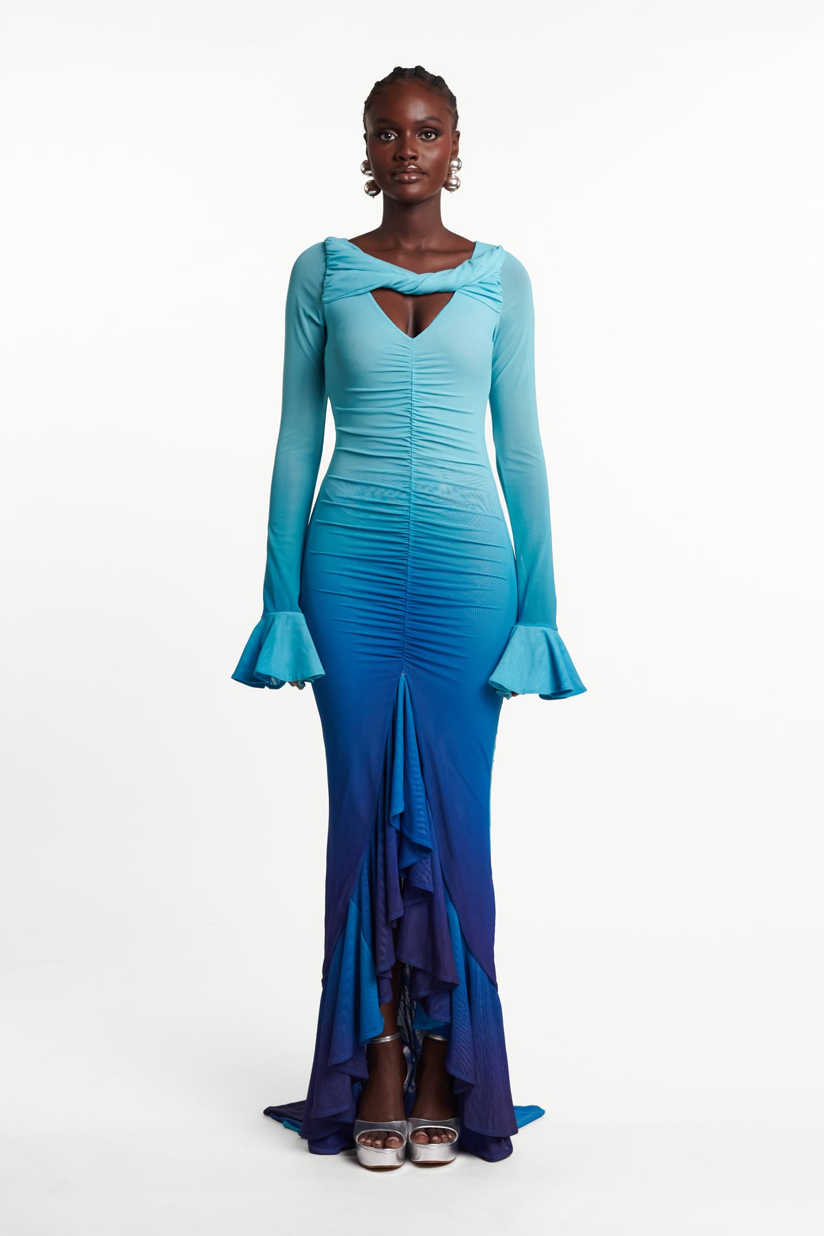 IRIS Hi-Low Ruffle Dress