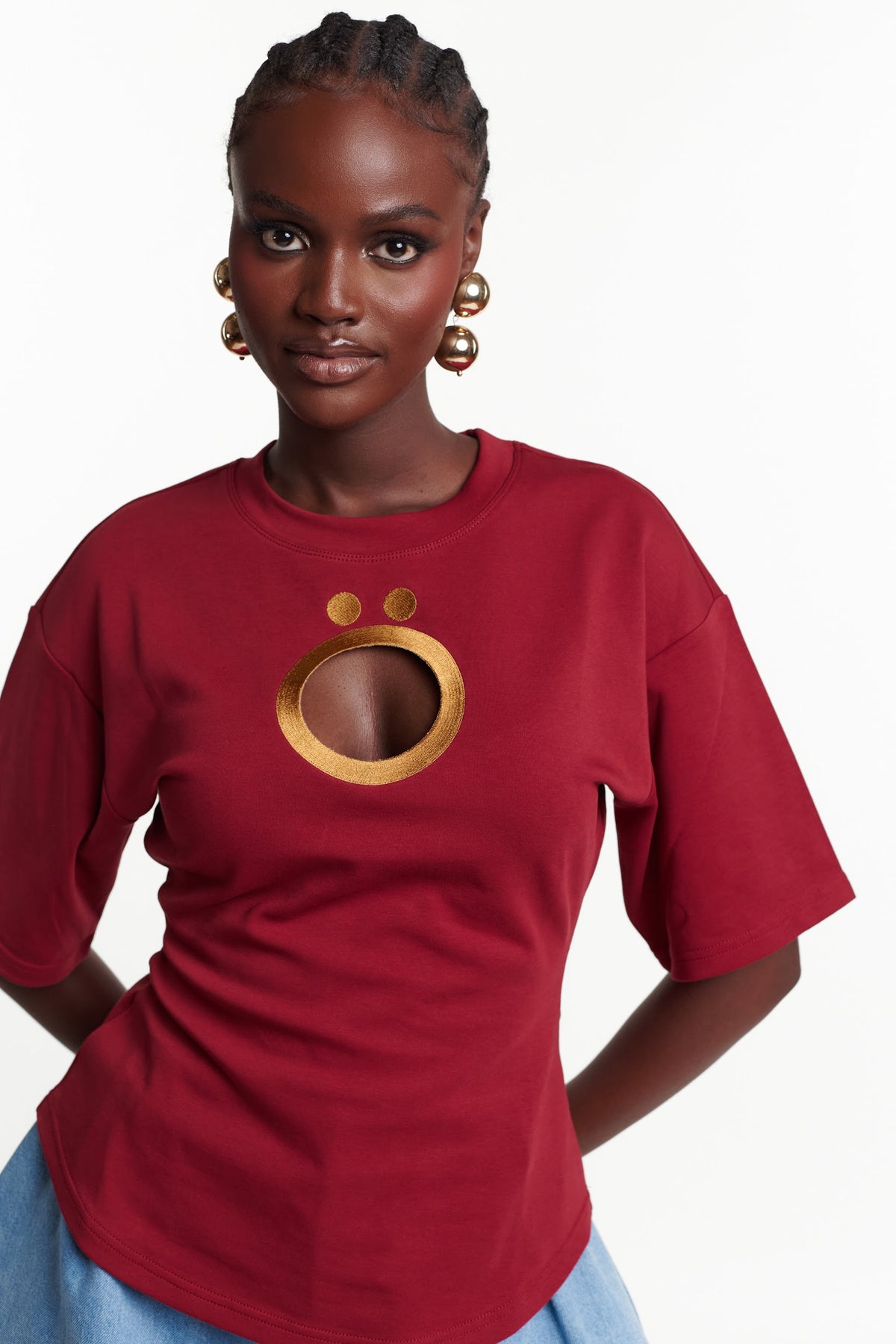 BURGUNDY Ö SHIRT in Gold