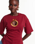 BURGUNDY Ö SHIRT in Gold