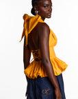GRACE Peplum Top in AMBER