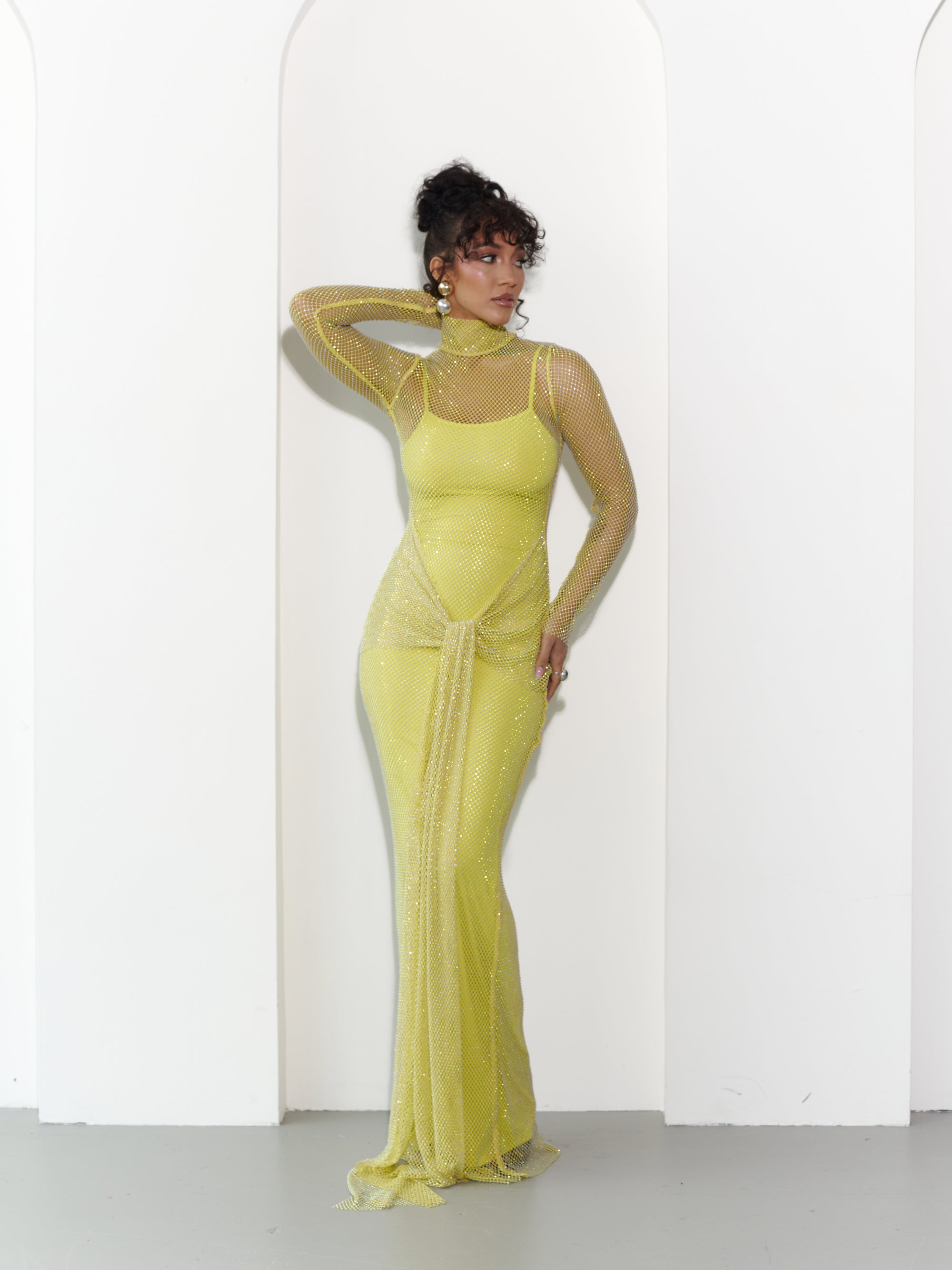 LARA Rhinestone Maxi Dress – OFUURE