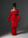 IGHO Sequin Fringe Maxi Dress in RED