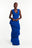 UYAI Sequin Fringe Maxi Dress in BLUE
