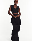 MMA Sequin Fringe Set in BLACK
