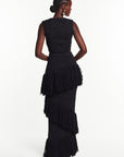 MMA Sequin Fringe Set in BLACK