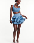 Light Denim DILARA Mini Skort