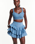 Light Denim DILARA Mini Skort