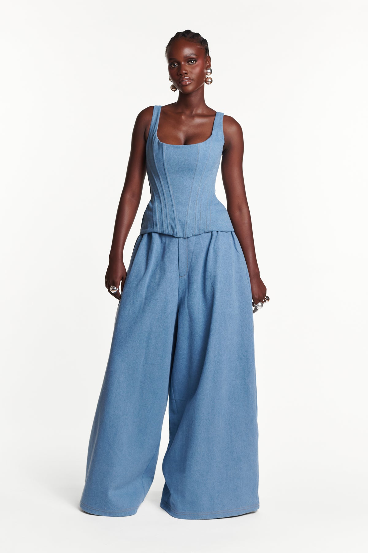 Light Denim HANA Corset Top