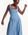 Light Denim HANA Corset Top