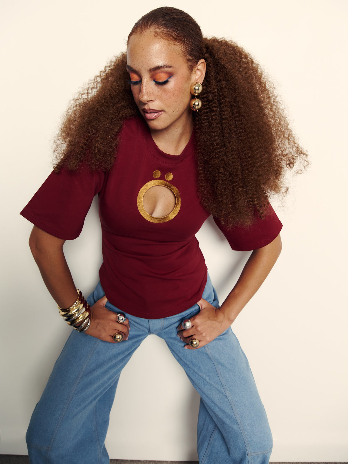 BURGUNDY Ö SHIRT in Gold