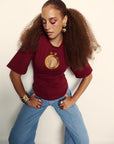 BURGUNDY Ö SHIRT in Gold