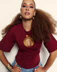 BURGUNDY Ö SHIRT in Gold