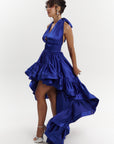 AMA Hi-low Dress in COBALT