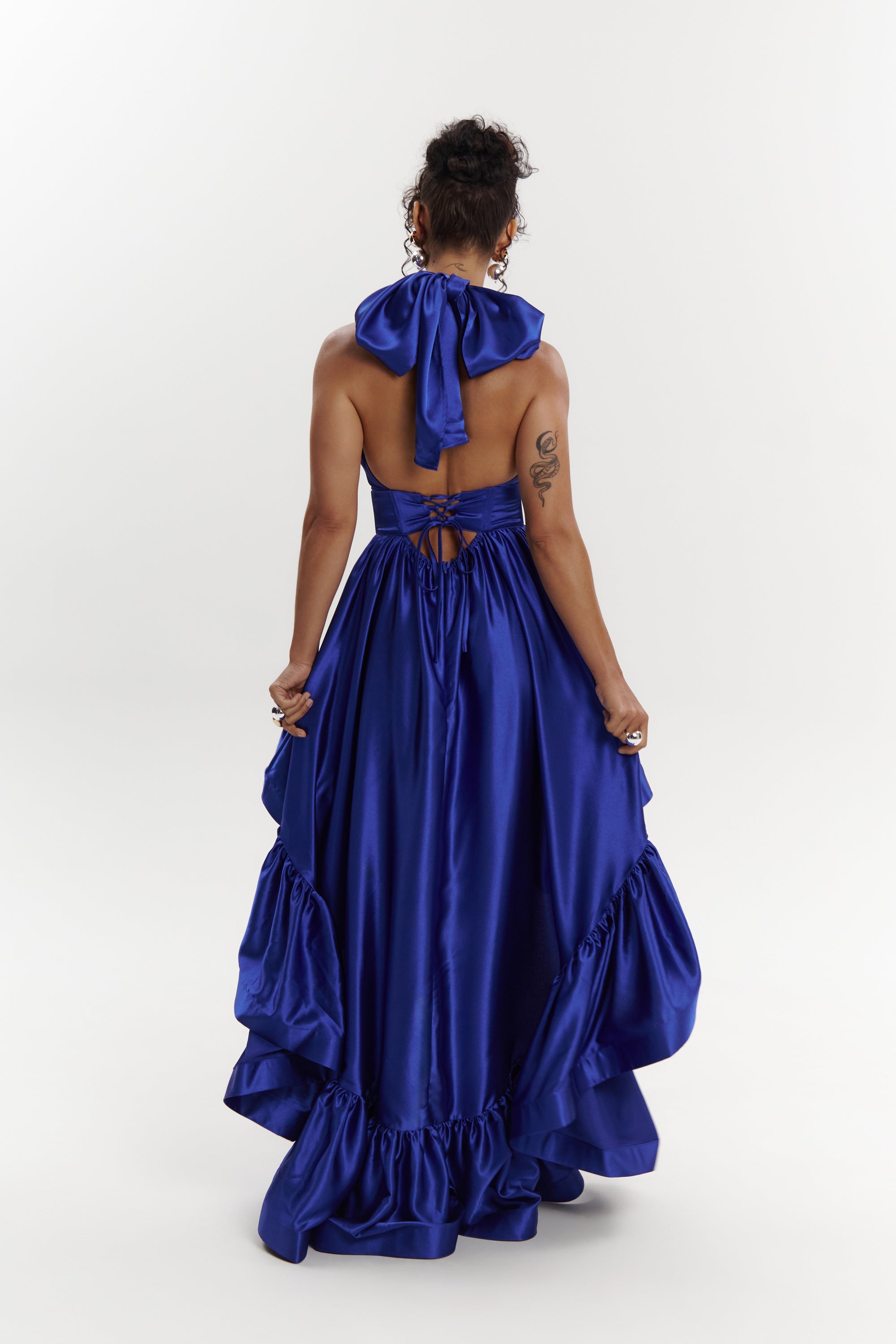 AMA Hi-low Dress in COBALT