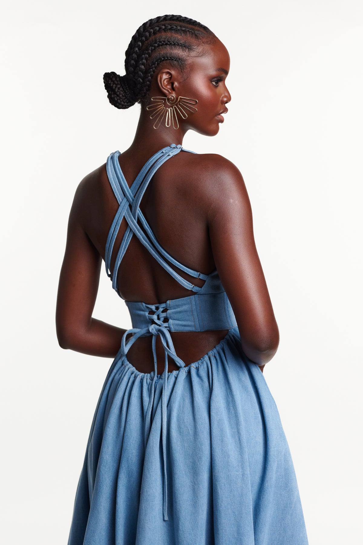 Light Denim ADELE Maxi Dress