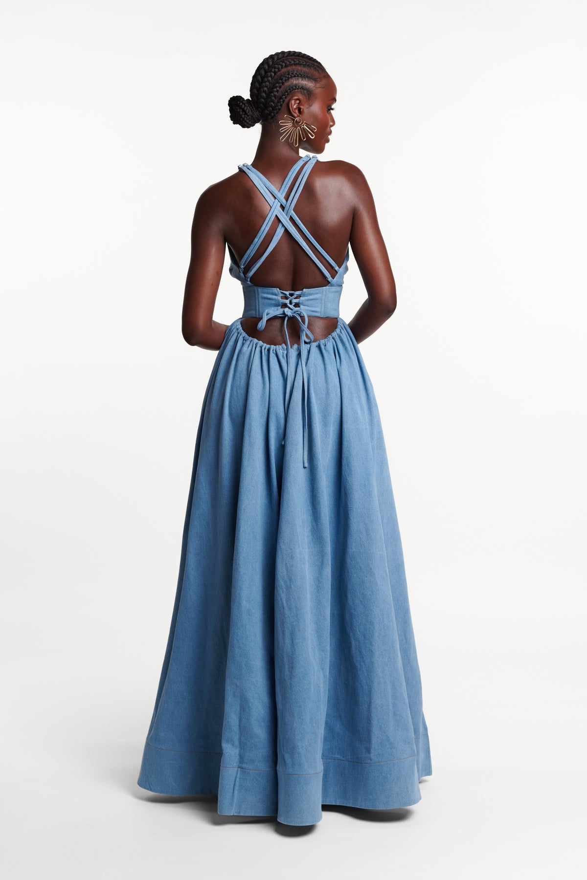 Light Denim ADELE Maxi Dress
