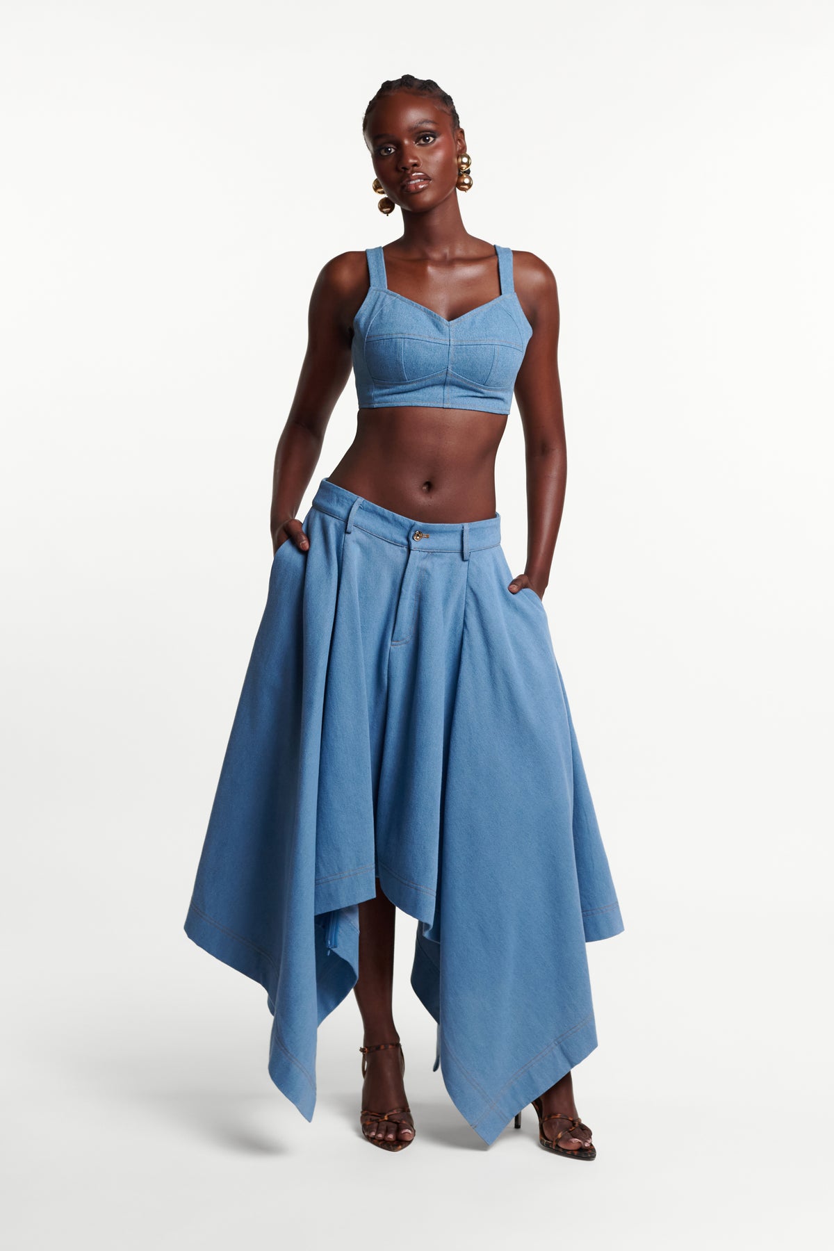 Light Denim SABINA Handkerchief Skirt
