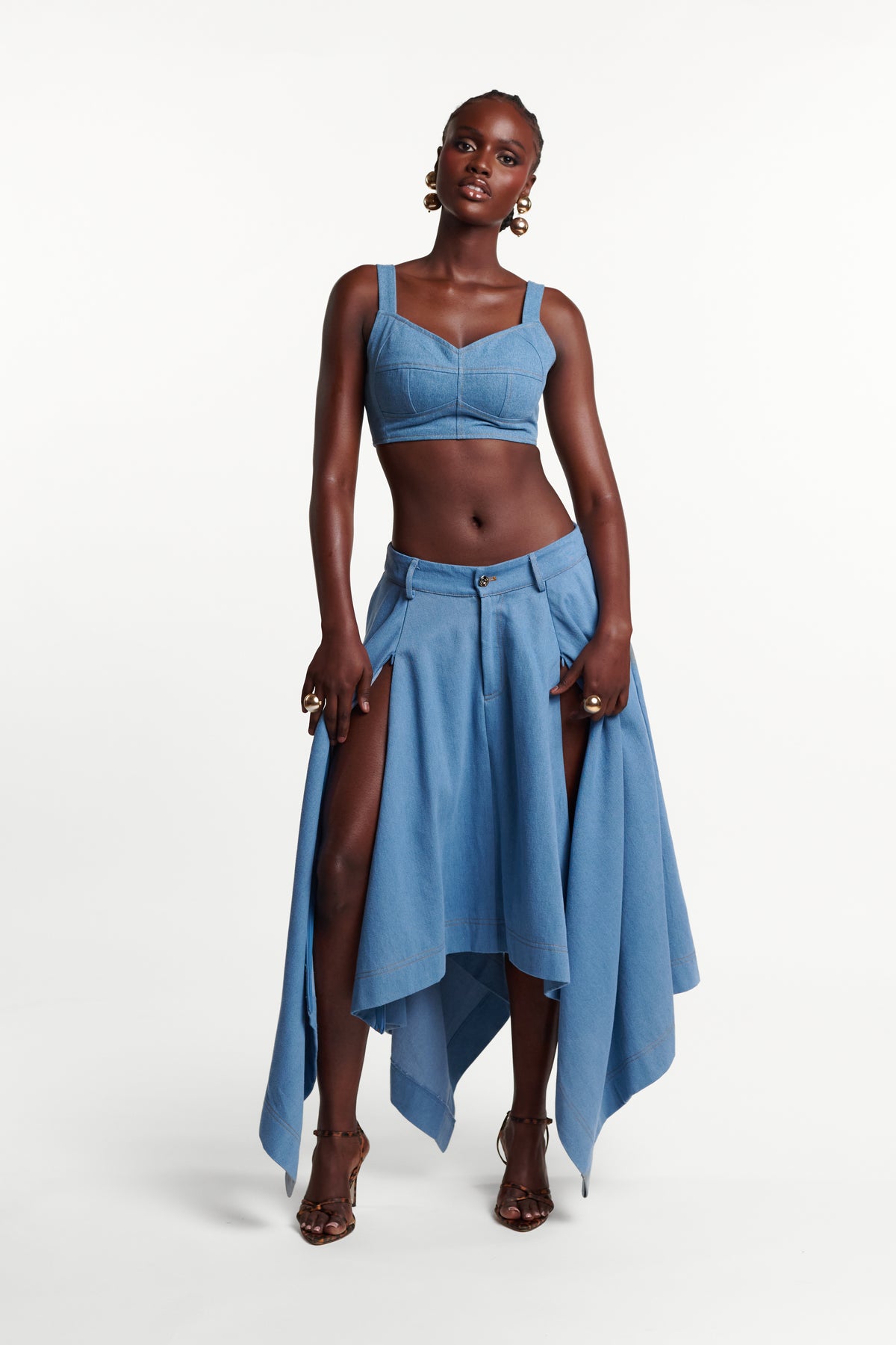 Light Denim SABINA Handkerchief Skirt