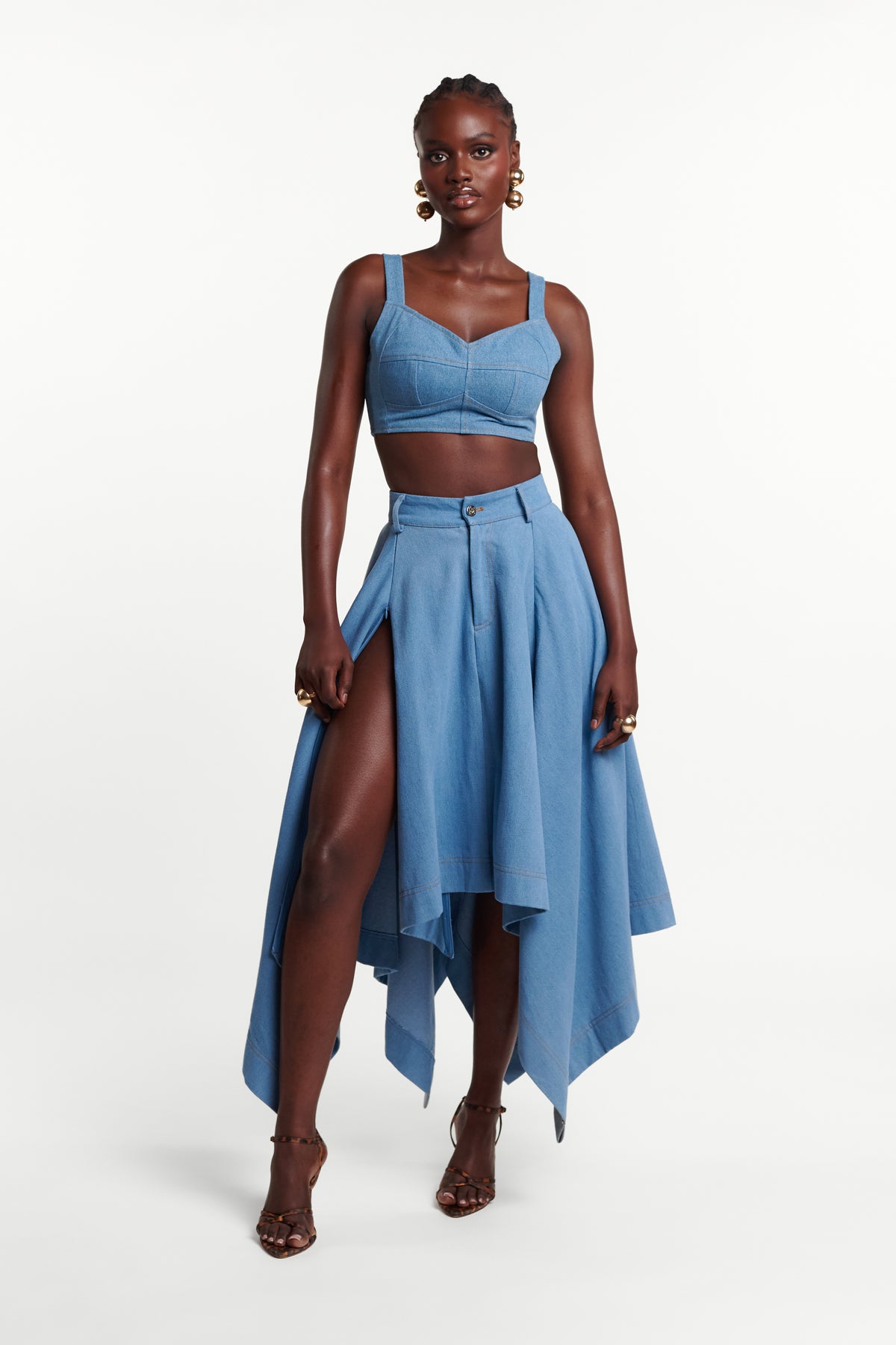 Light Denim SABINA Handkerchief Skirt