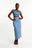 Light Denim ONA Midi Skirt