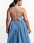 Light Denim ADELE Maxi Dress