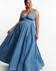 Light Denim ADELE Maxi Dress